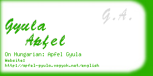 gyula apfel business card